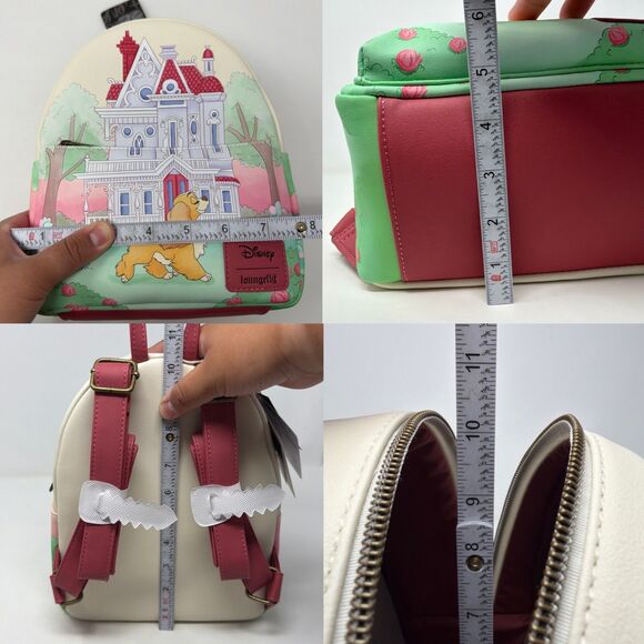 Disney Loungefly Lady and the Tramp House Mini Backpack NWT Dog Castle Pink main image 7